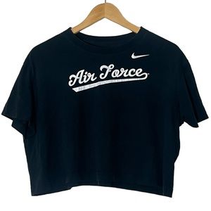 Nike | Graphic Air Force Dri-fit cropped tee shirt size medium